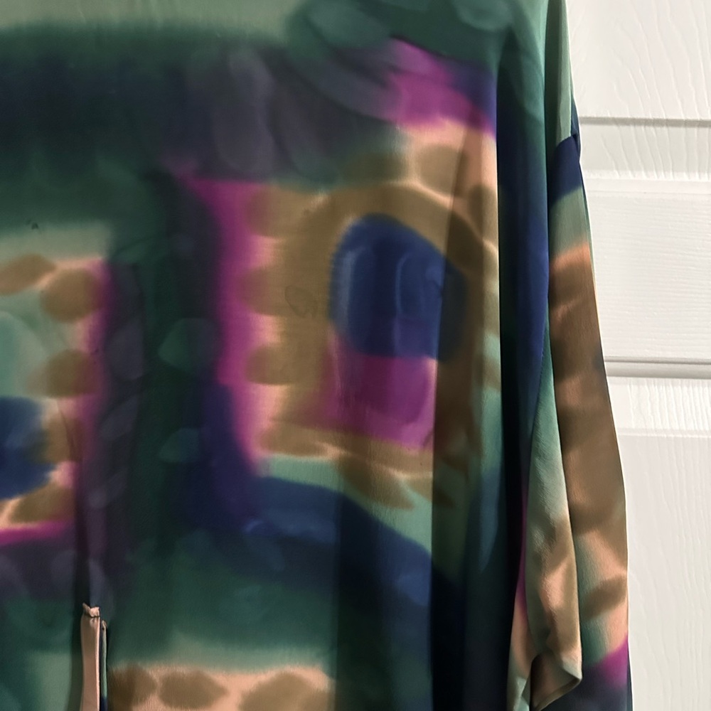 Vintage Handmade and Dyed 100% Silk Dress or Tunic size M - Picture 3 of 3